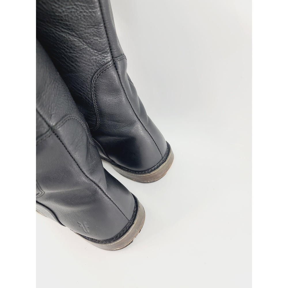 Frye Genuine Leather Leather Sole Riding Boots / Tall Boots, Womens Size 6 Black - Picture 4 of 8